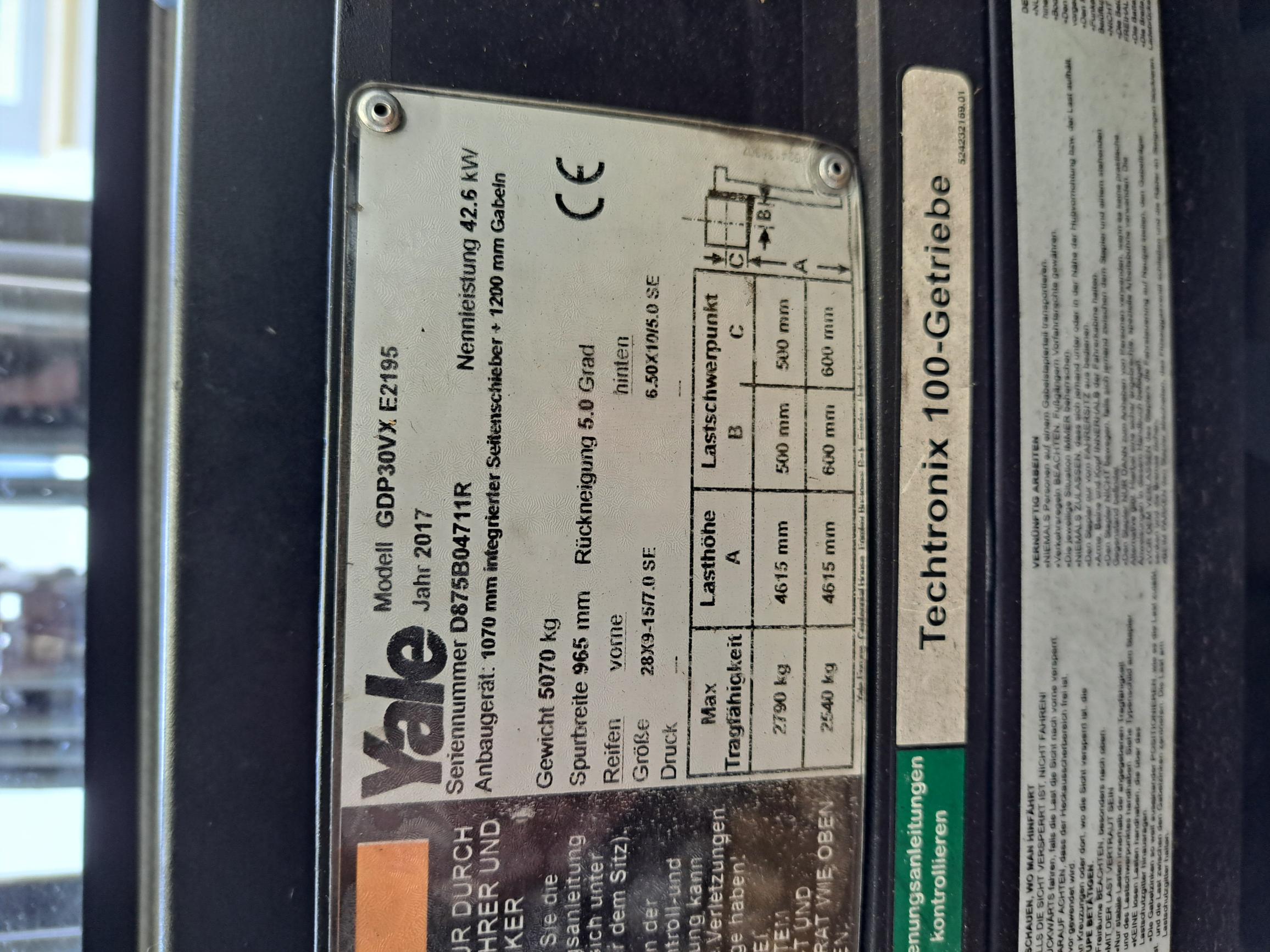 Yale GDP 30 VX Dieselstapler gebraucht Yale GDP 30 VX * Dieselstapler