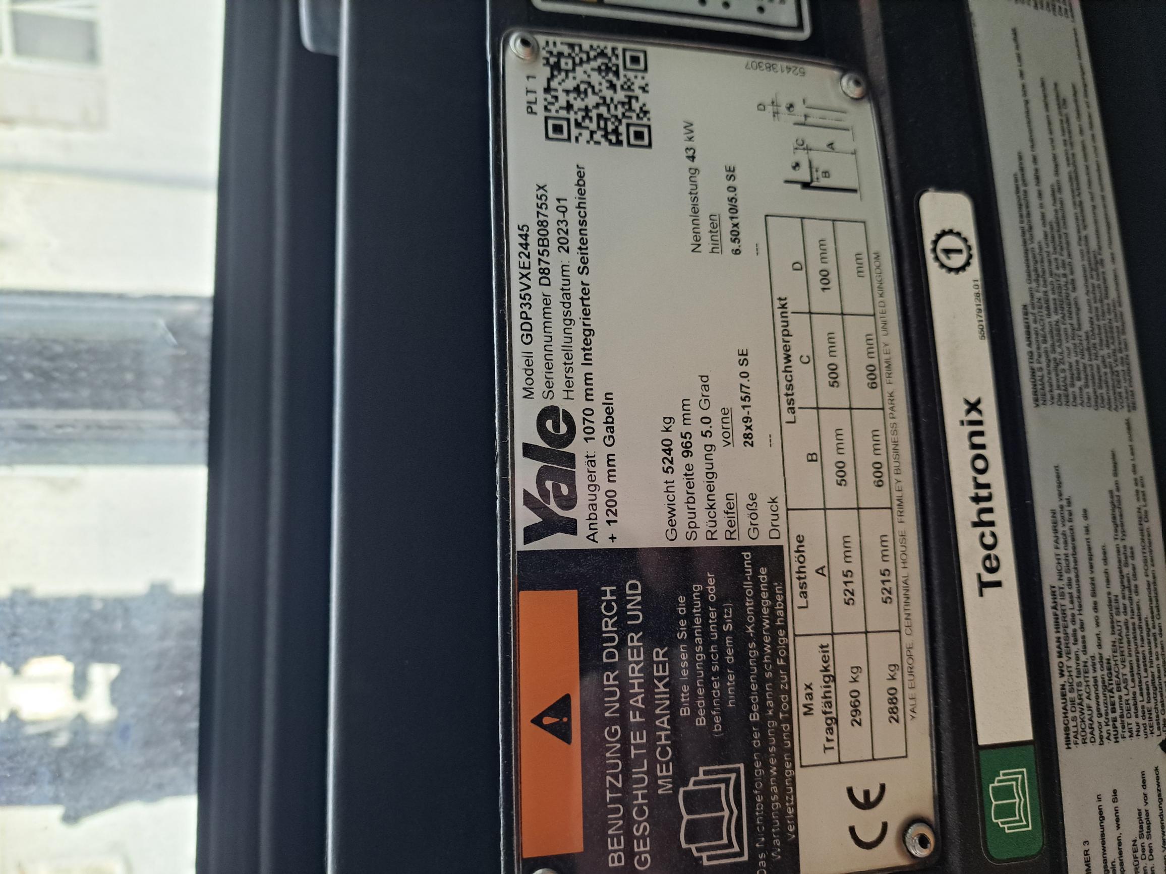 Yale GDP 35 VX Dieselstapler gebraucht Yale GDP 35 VX * Dieselstapler