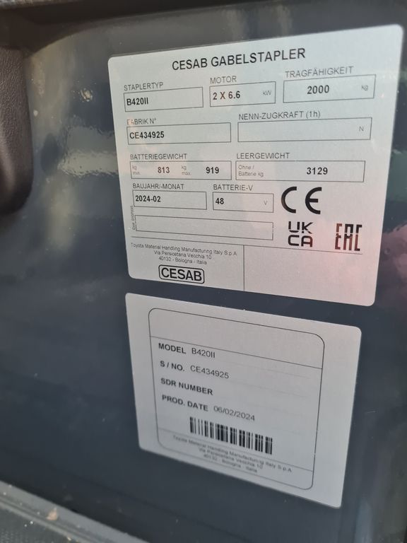 Cesab B420II 4-Rad Elektrostapler gebraucht Cesab B420II * 4-Rad Elektrostapler