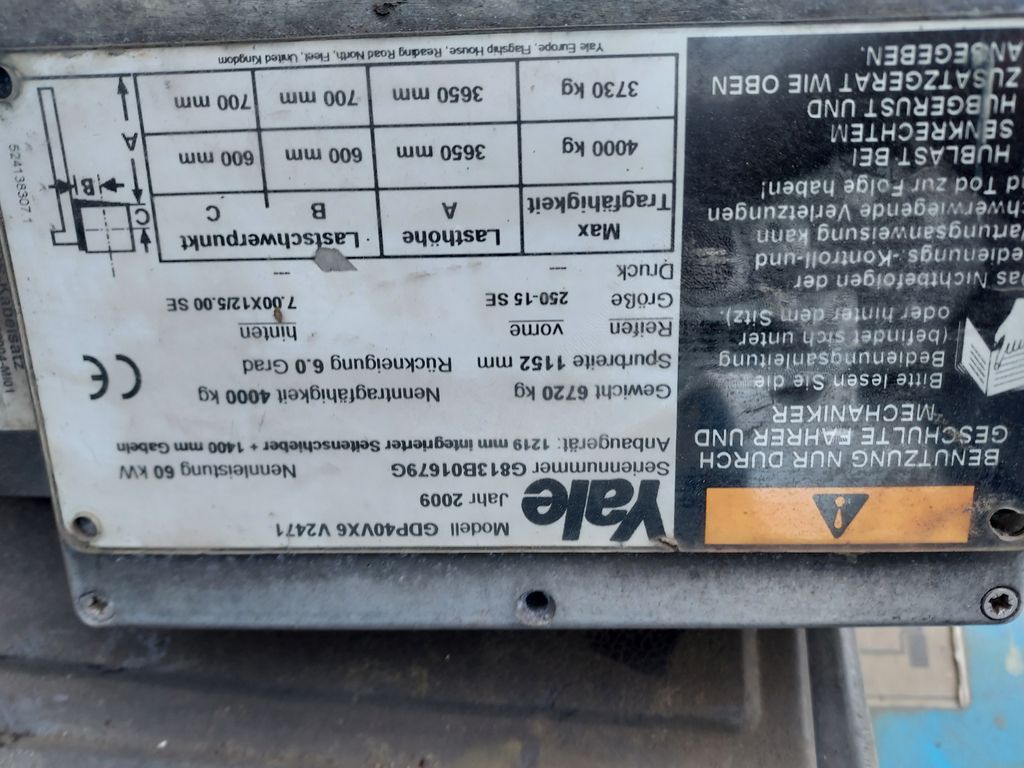 Yale GDP 40 VX 6 VALUE Dieselstapler gebraucht Yale GDP 40 VX 6 VALUE * Dieselstapler