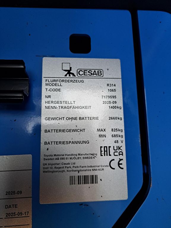 Cesab R 314 Schubmaststapler gebraucht Cesab R 314 * Schubmaststapler