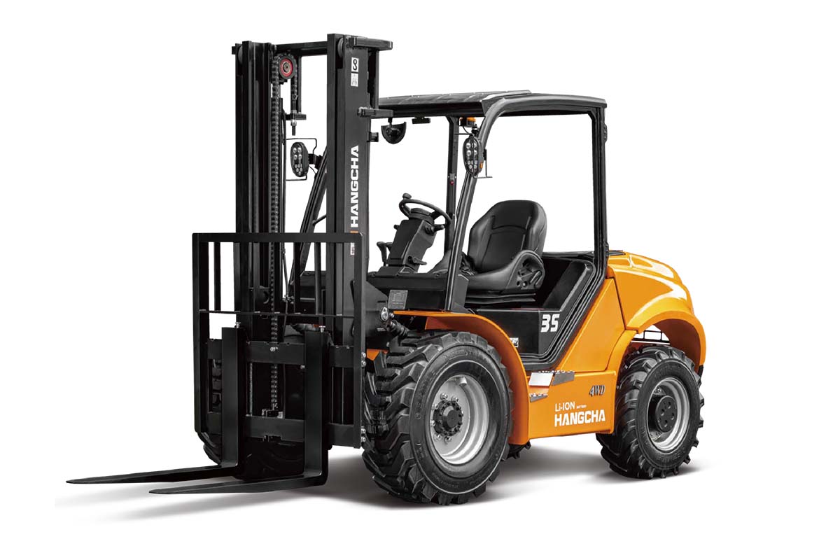 High-voltage Lithium Battery Rough Terrain Forklift